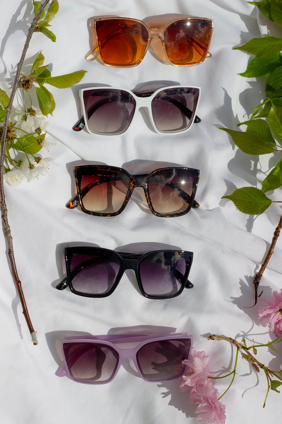 Full Lens Cat Eye Point Sunglasses